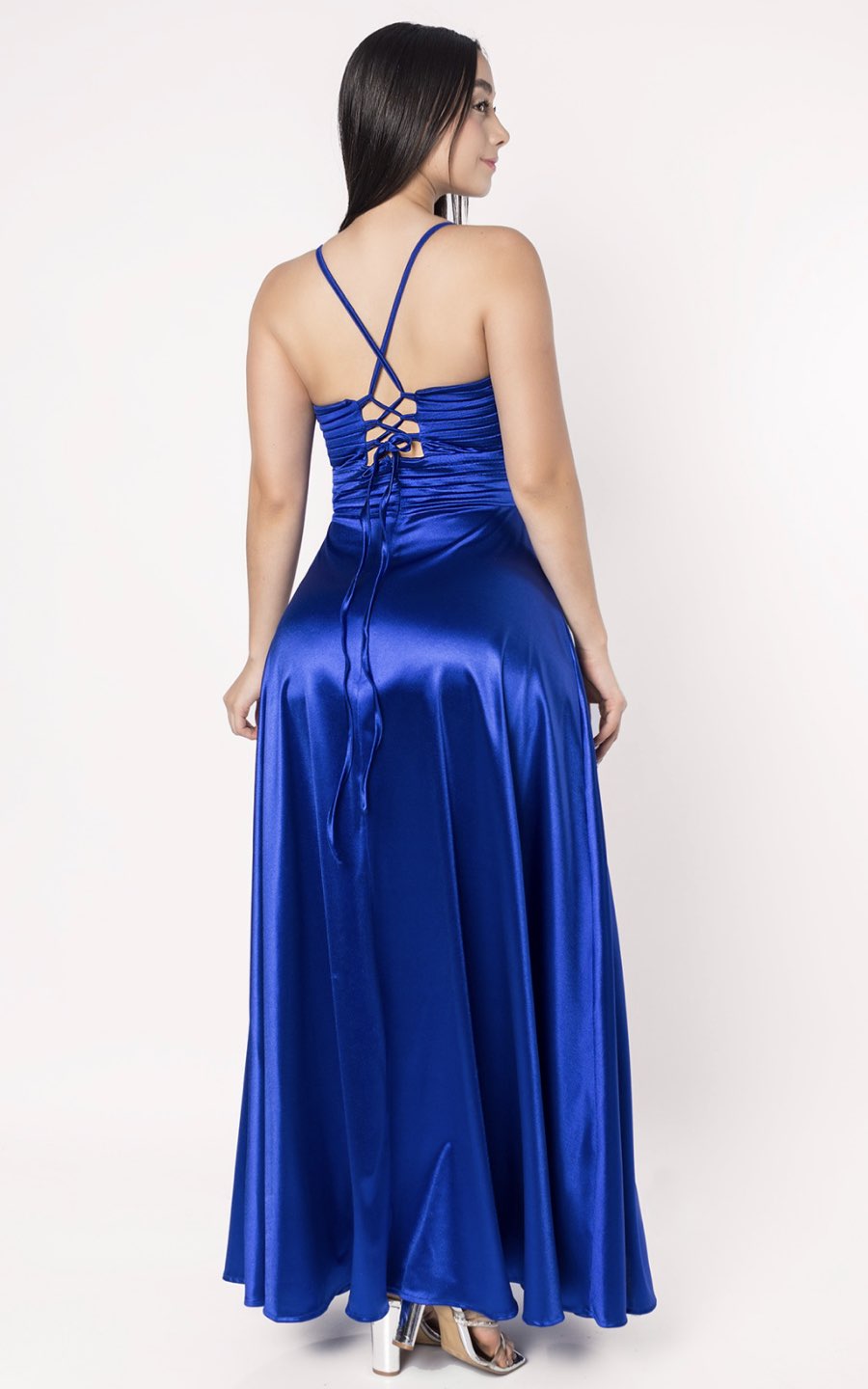 VESTIDO PLISADA MAXY AZUL | ALEXA LEE