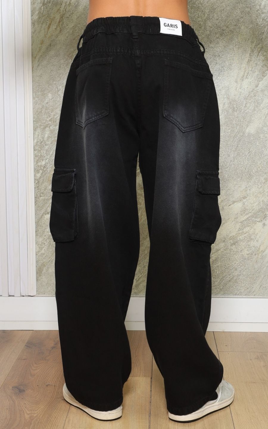 PANTALÓN CARGO NEGRO GRAFITO | GARIS GARISITAS