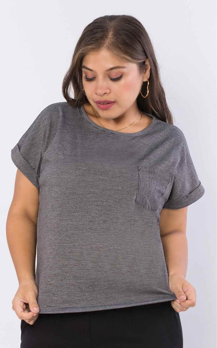 POLO KIMONO NEGRO RAYAS | BOOM