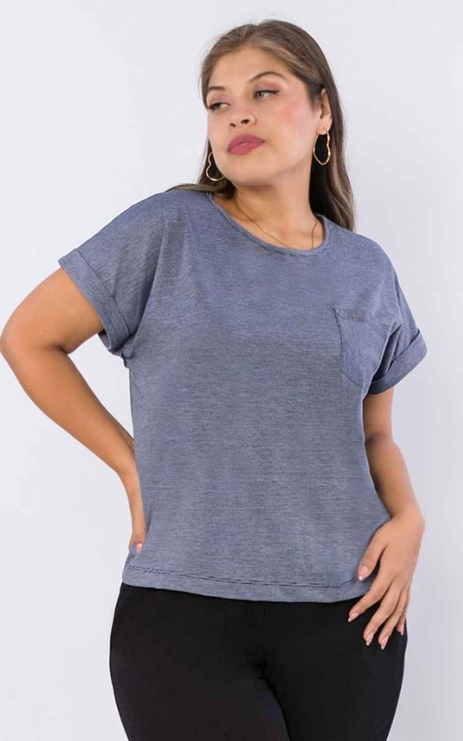 POLO KIMONO AZUL RAYAS | BOOM