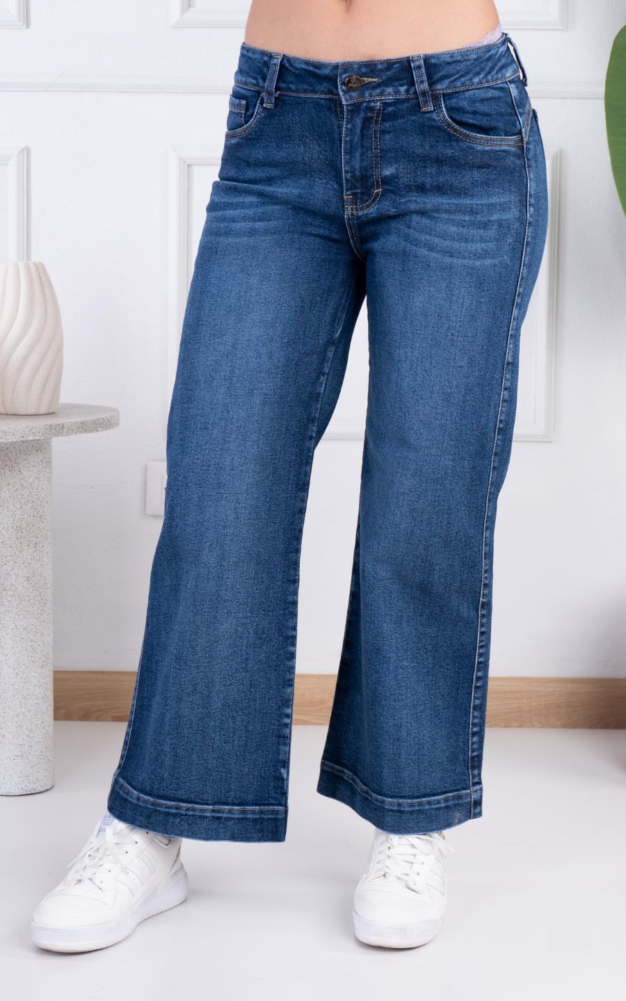 PANTALON JEANS PALAZZO AZUL | FAVI JEANS