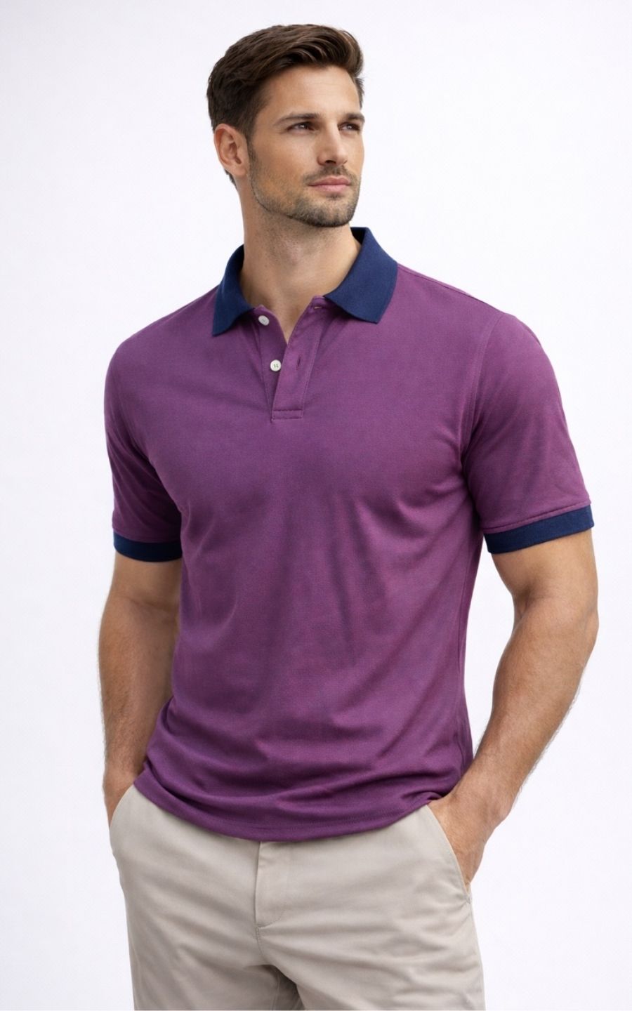 POLO JACQUARD MORADO | GARETTO COLLECTION