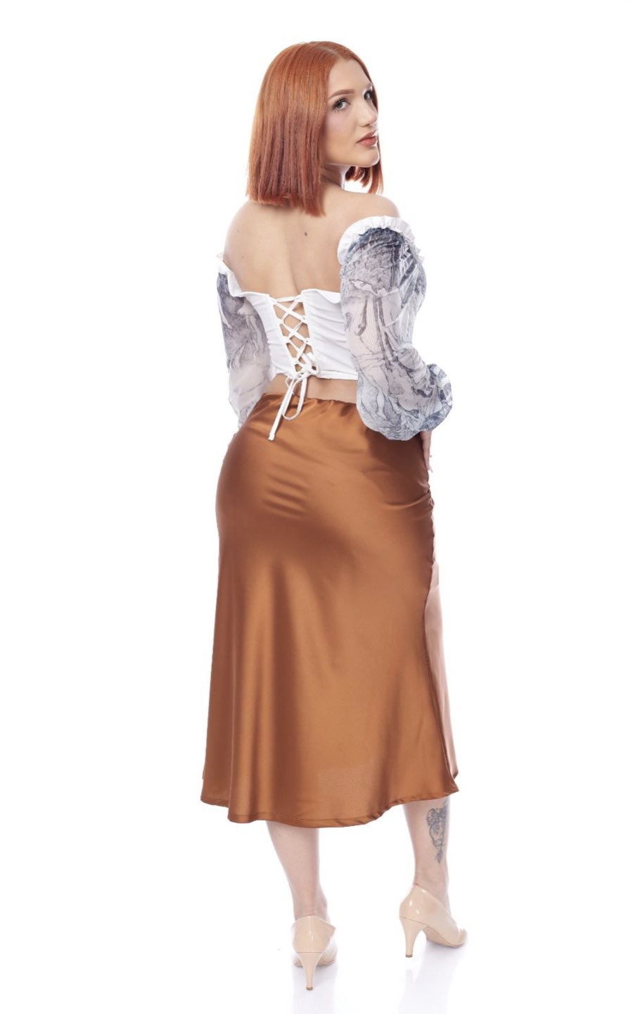 FALDA CLEOPATRA MOCA LADRILLO | FLAVIANA