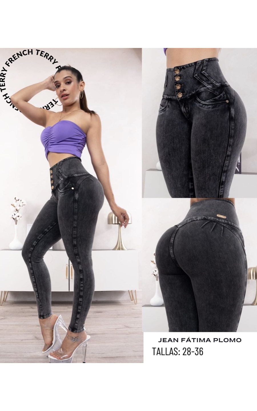 PANTALÓN FATIMA PLOMO | VANISHA