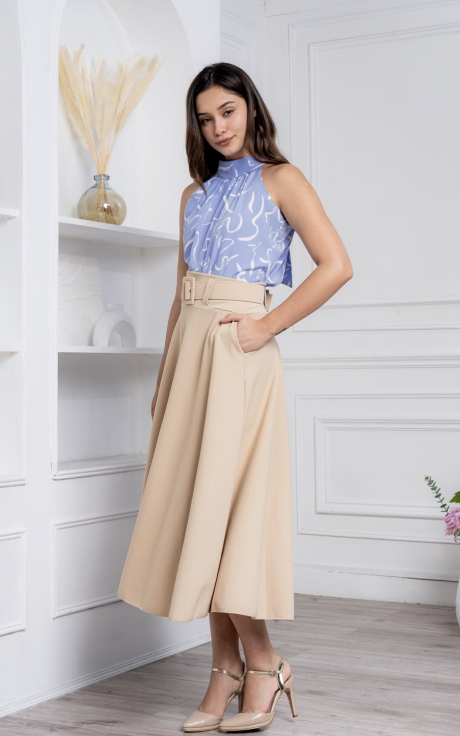FALDA ELENA BEIGE | FLAVIAMA