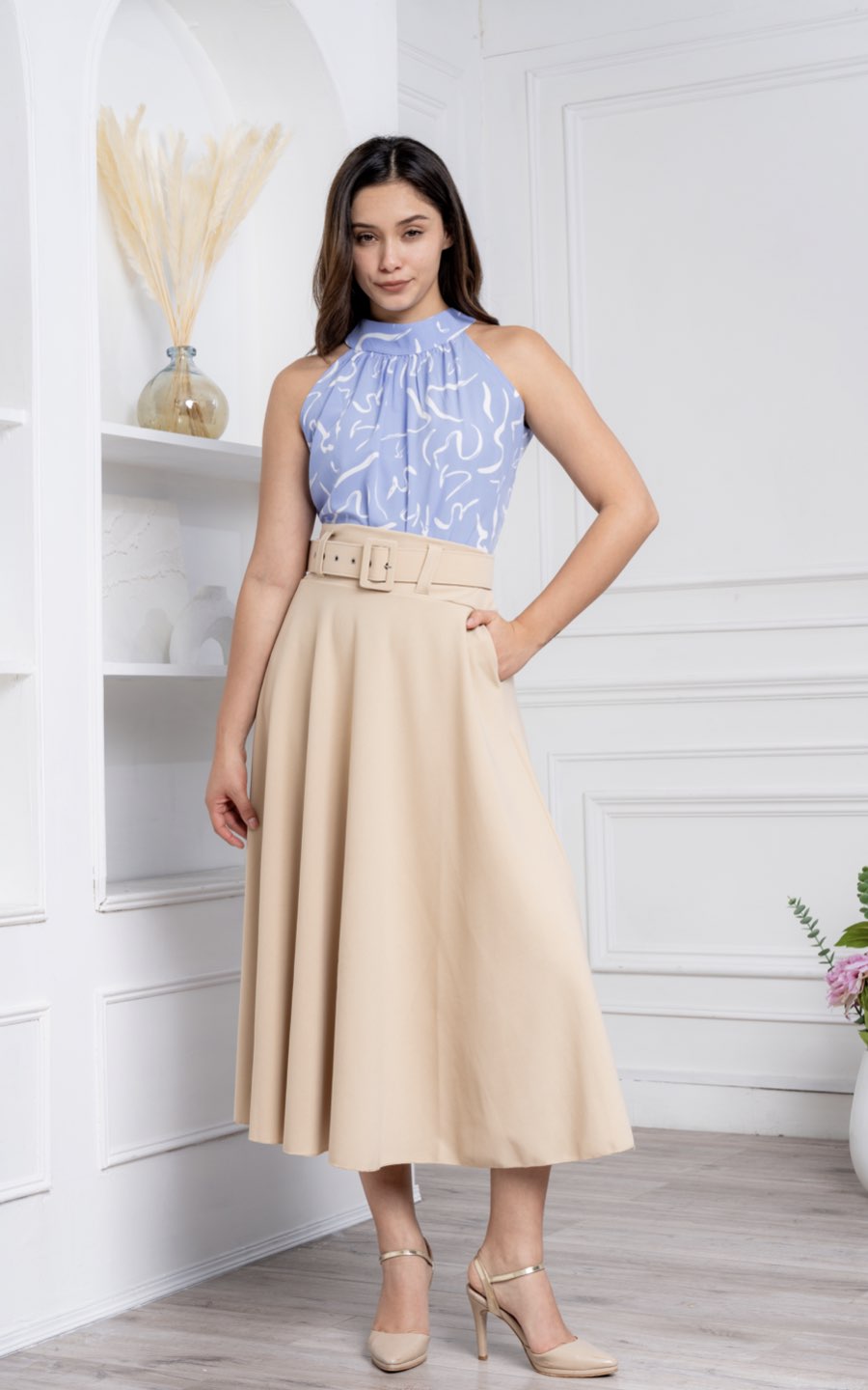 FALDA ELENA BEIGE | FLAVIAMA