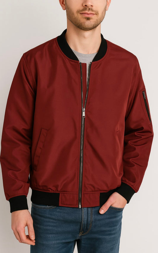 CASACA BOMBER GUINDA | Wolf Merc