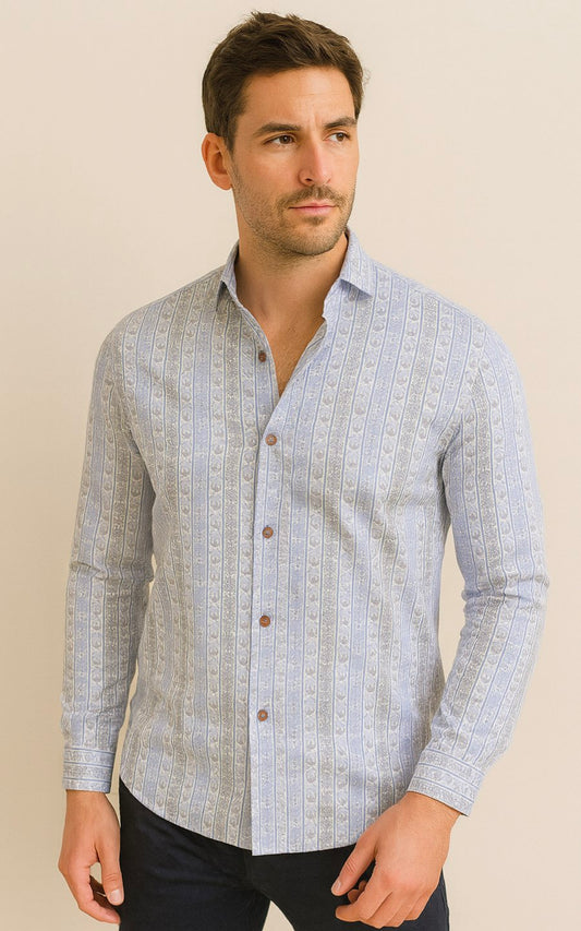CAMISA MANGA LARGA DISEÑO RAYAS | GARETTO COLLECTION