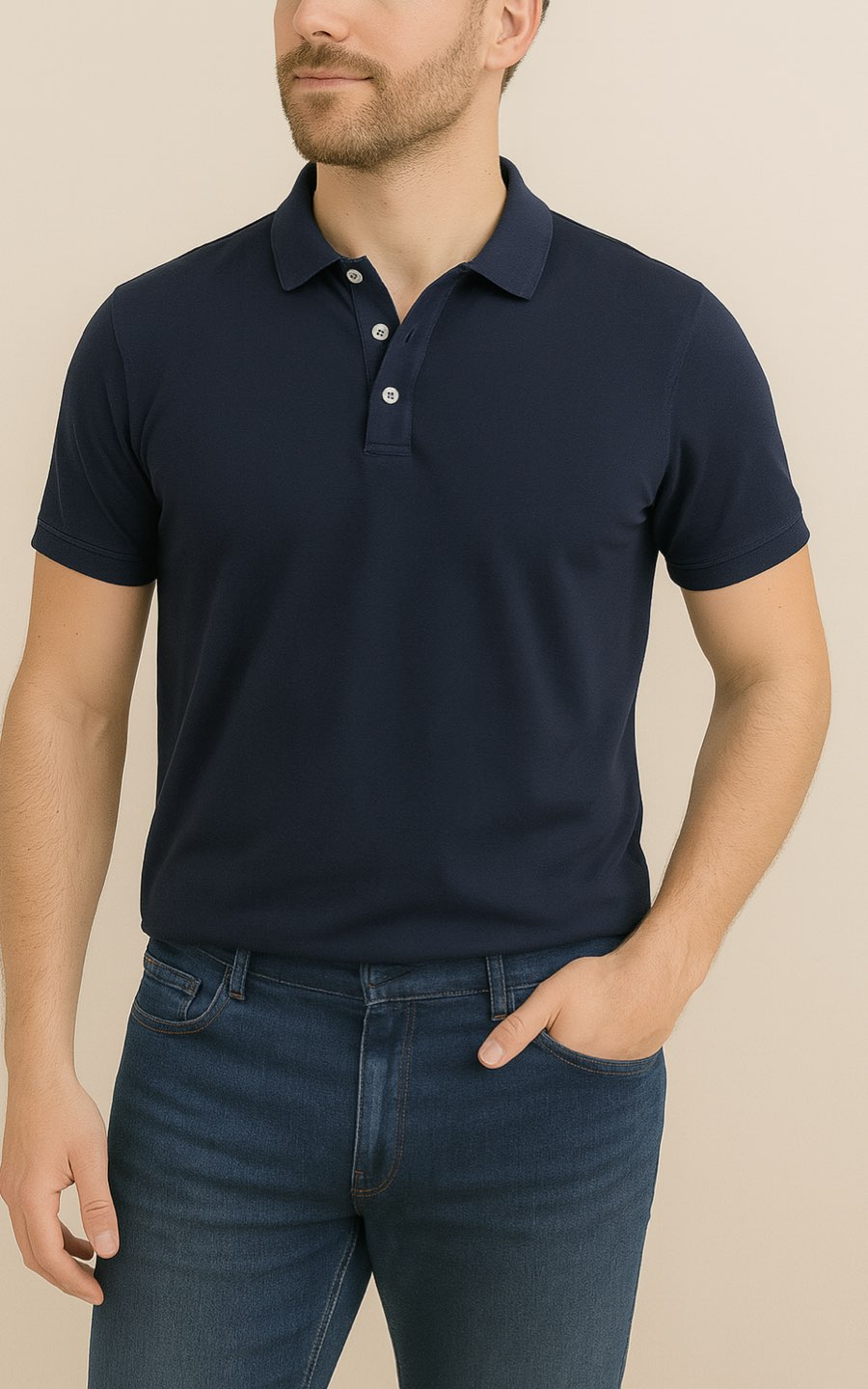 POLO ALGODON AZUL NOCHE | GARETTO COLLECTION