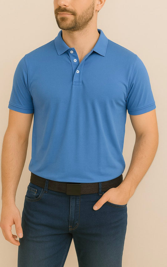 POLO ALGODON CELESTE | GARETTO COLLECTION