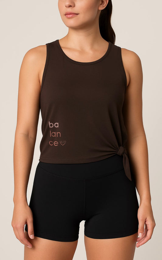 SUDADERA BALANCE MARRÓN | MYA LINE FITNESS