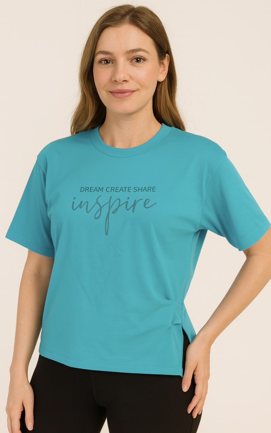 SUDADERA INSPIRE TURQUESA | MYA LINE FITNESS