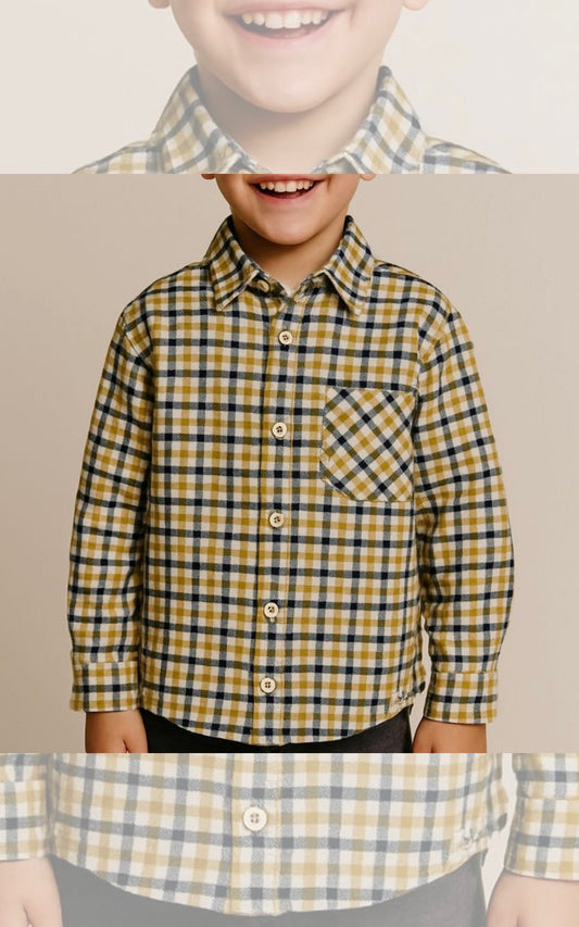 CAMISA LEÑADOR MOSTAZA | ANGELA