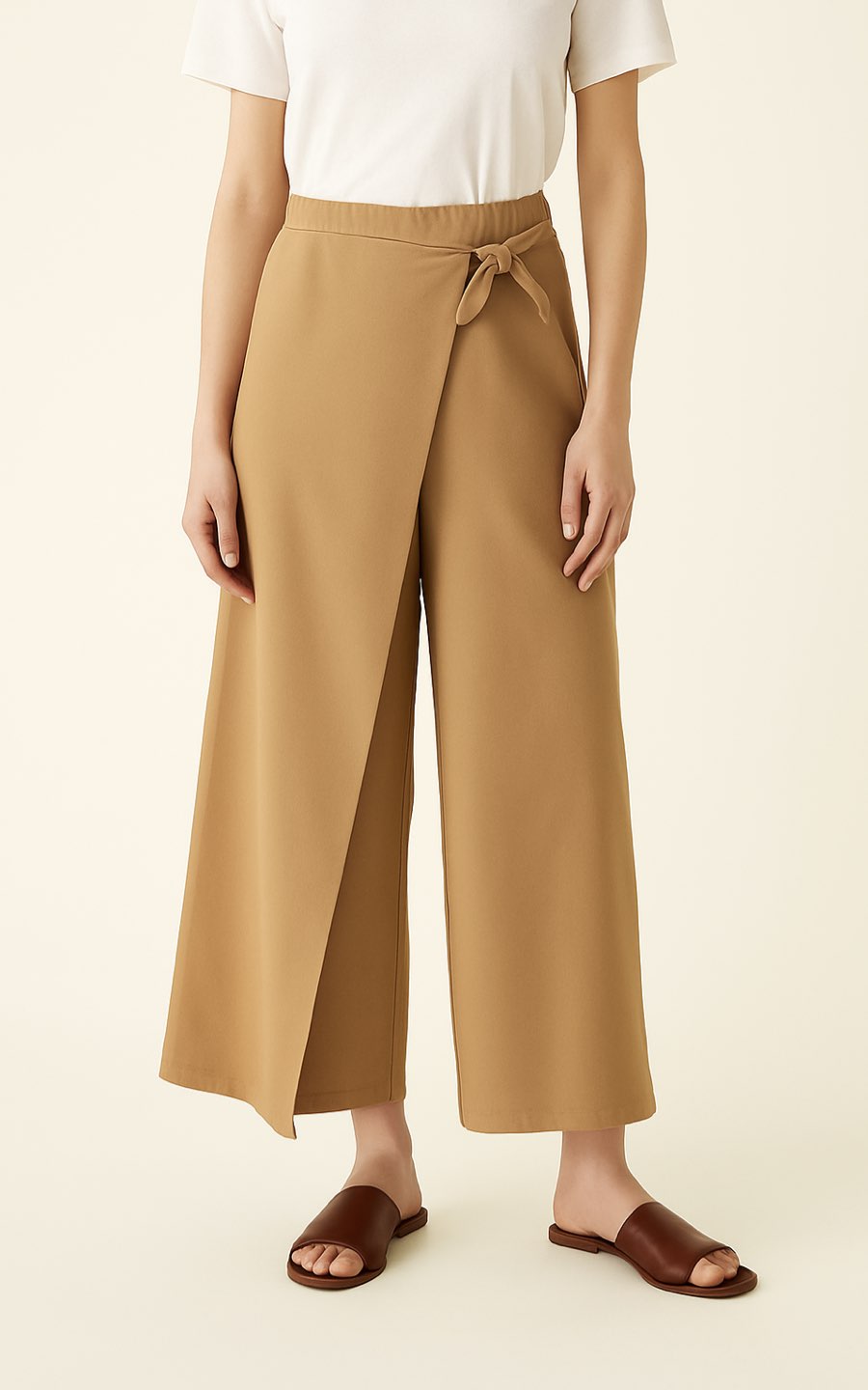 FALDA PALAZZO BEIGE | ANGELA