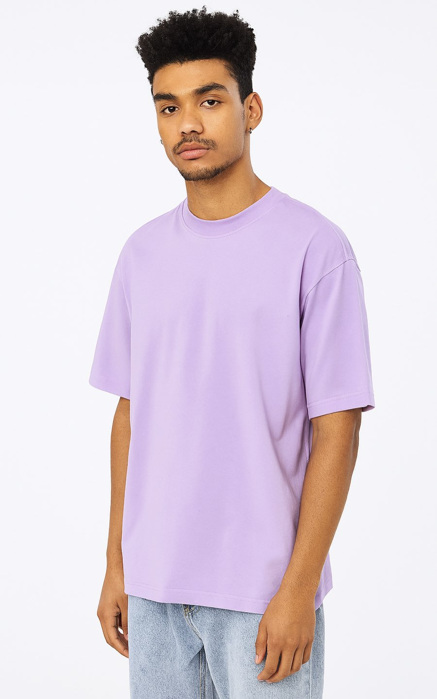 Polo Oversized Lila Para Hombre – Mi Gamarra - Main Image