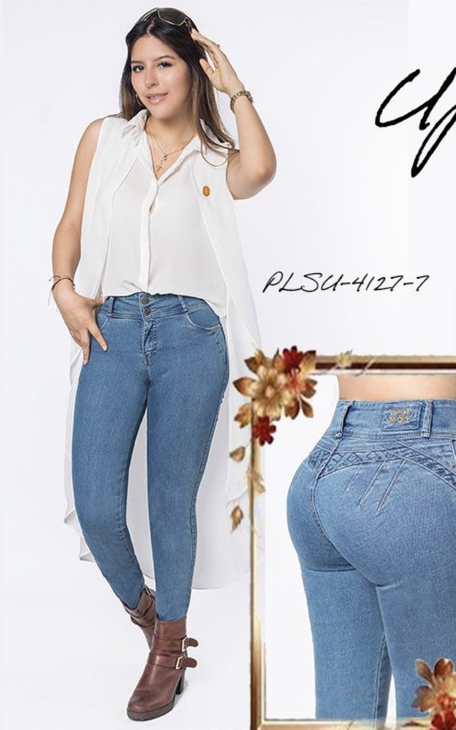 PANTALÓN ALEXIA CELESTE | JEANS ROY