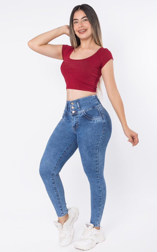 PANTALÓN LUCIA AZUL | JIVA JEANS