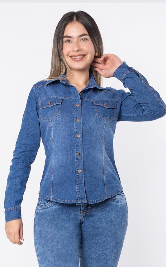 BLUSA JEANS AZUL | JIVA JEANS