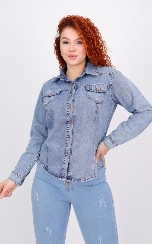 BLUSA JEANS CELESTE | JIVA JEANS