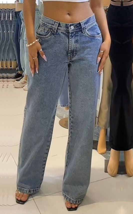 PANTALÓN WIDE LEG CELESTE | EXCUSAS