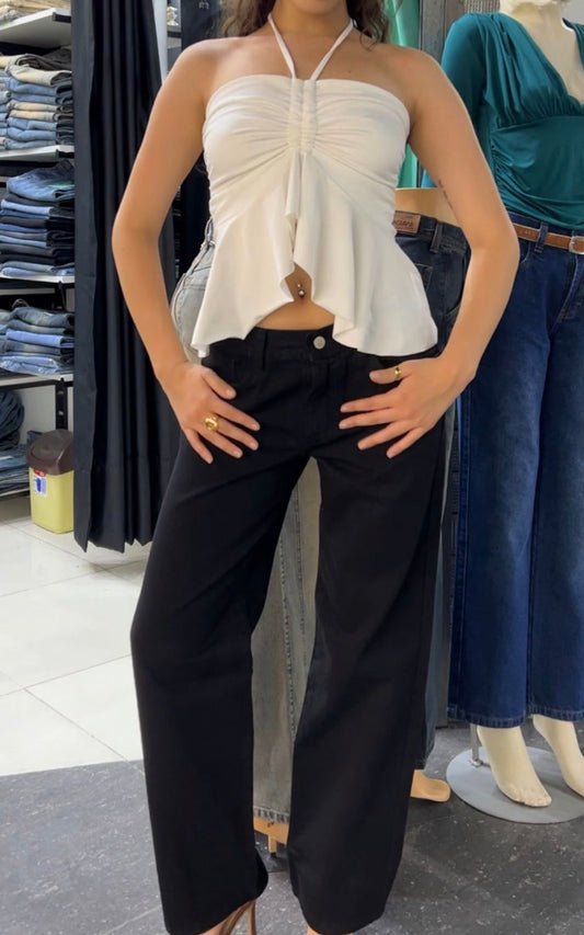 PANTALÓN BAGGY CADERA NEGRO | EXCUSAS