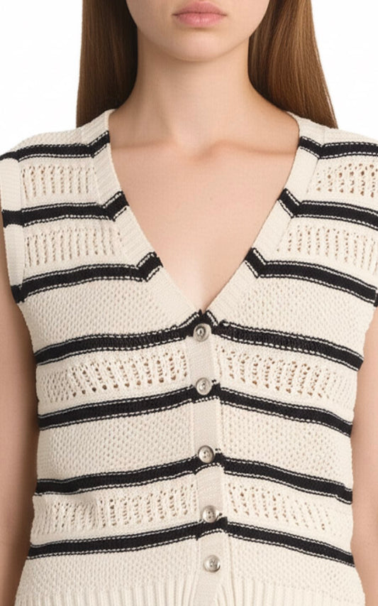 CHALECO TEJIDO RAYAS | LOS MÁS BARATOS