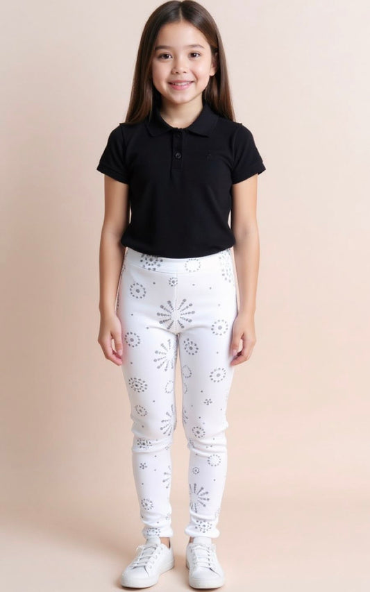 LEGGINGS BLANCO PUNTOS | LE PETIT COMPANY