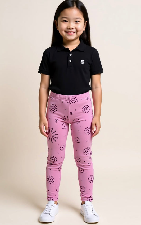 LEGGINGS ROSA PUNTOS | LE PETIT COMPANY