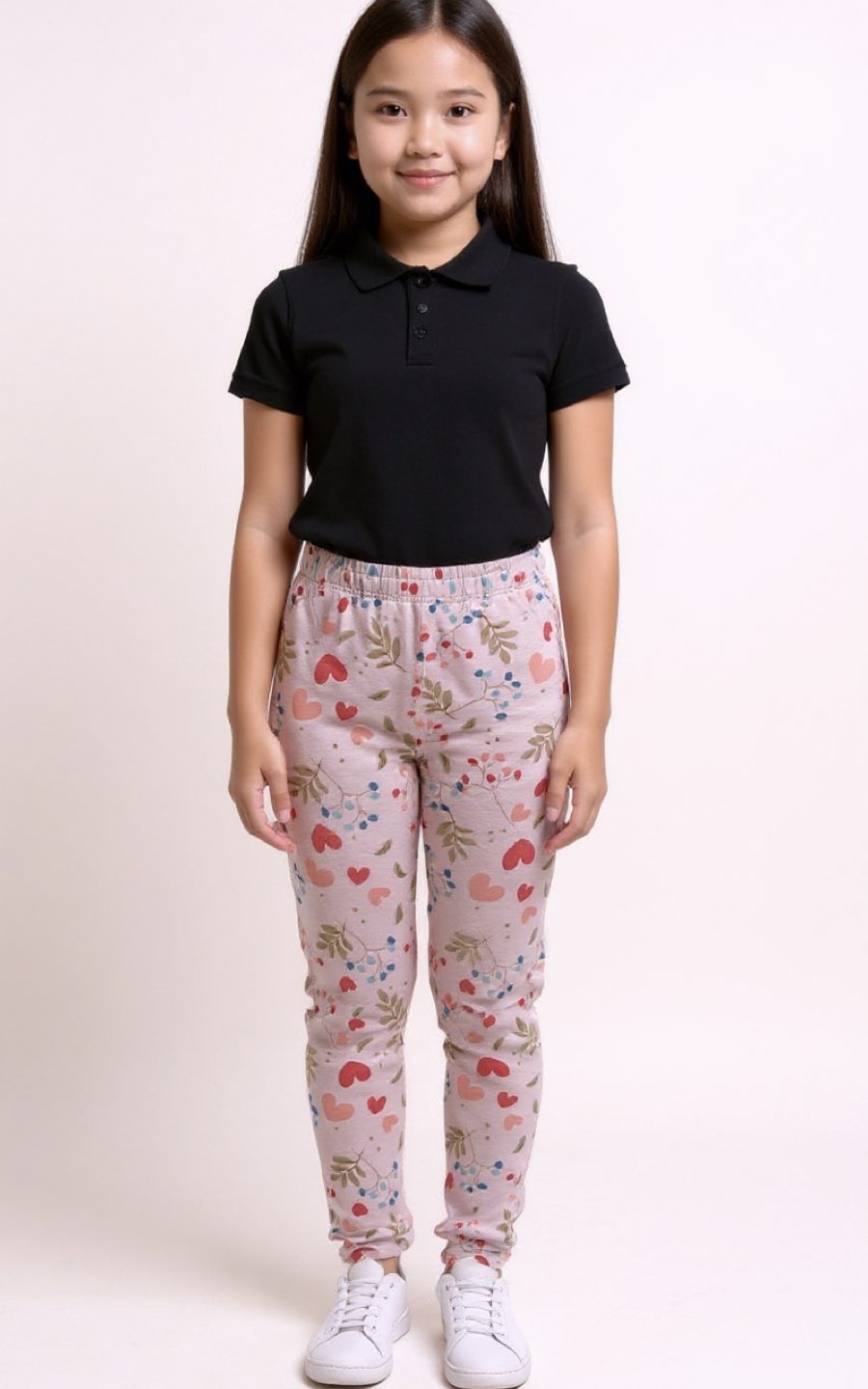 LEGGINGS ROSA CORAZONES | LE PETIT COMPANY