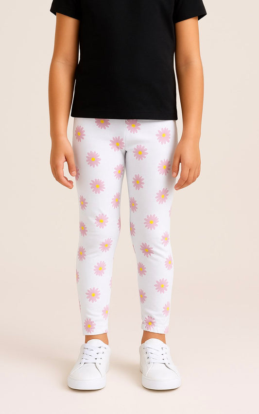 LEGGINGS BLANCO MARGARITAS | LE PETIT COMPANY