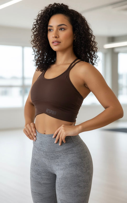 TOP VENECIA MARRÓN  | MYA LINE FITNESS