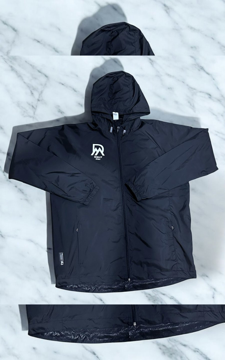 CASACA CORTAVIENTO UNISEX NEGRO | DIMAT SPORT