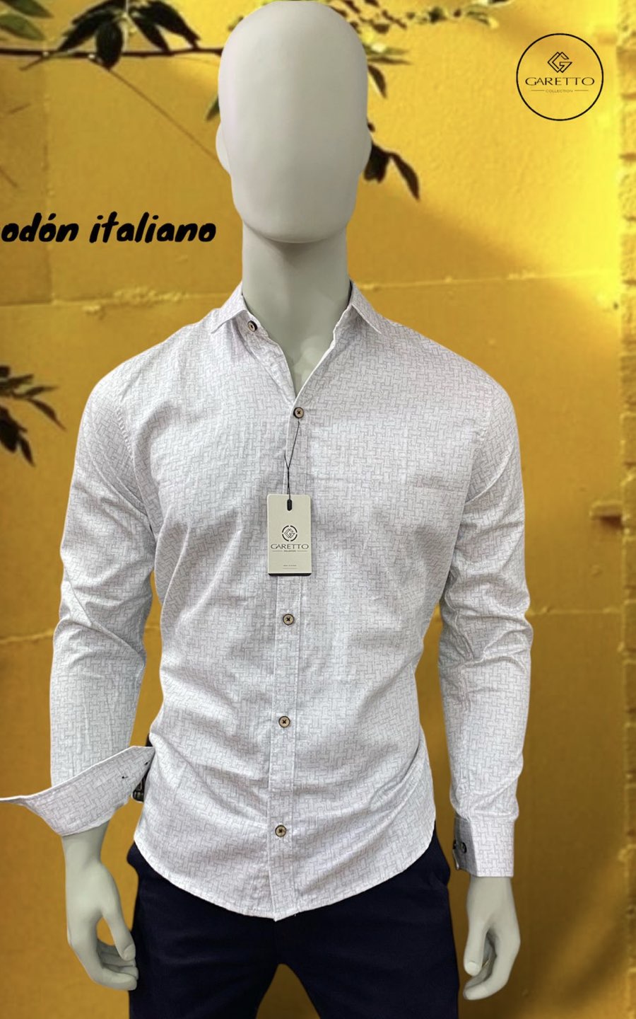 CAMISA MANGA LARGA GRIS | GARETTO COLLECTION