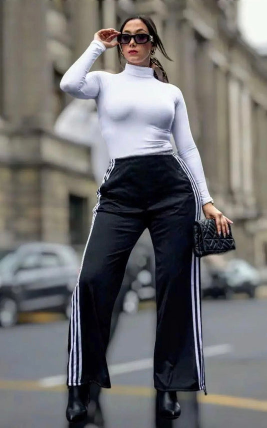 TRACK PANTS NEGRO | PINK LV