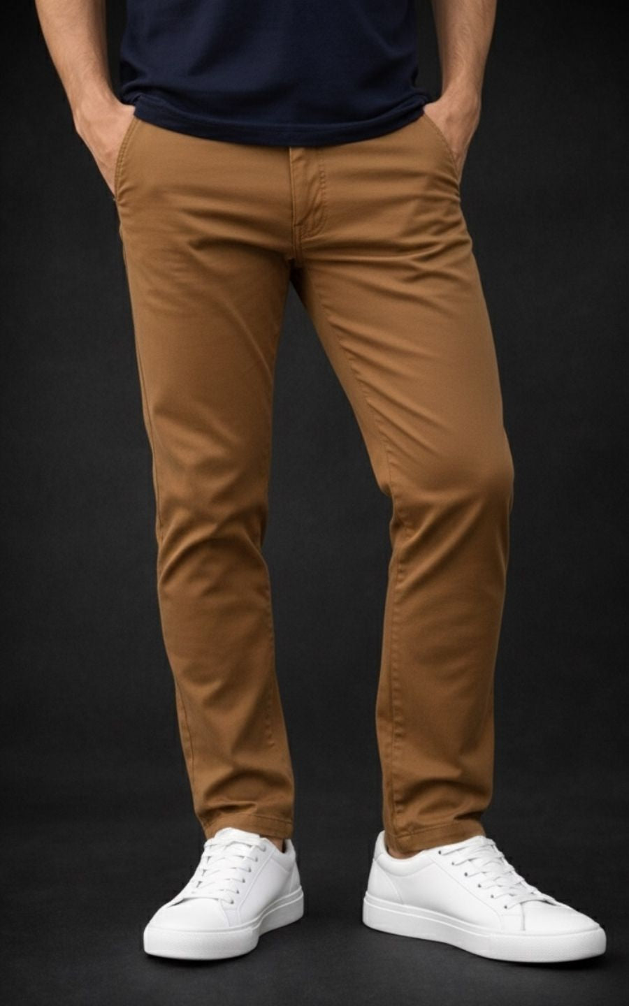 PANTALÓN DRILL SEMI PITILLO MARRÓN | GARETTO COLLECTION