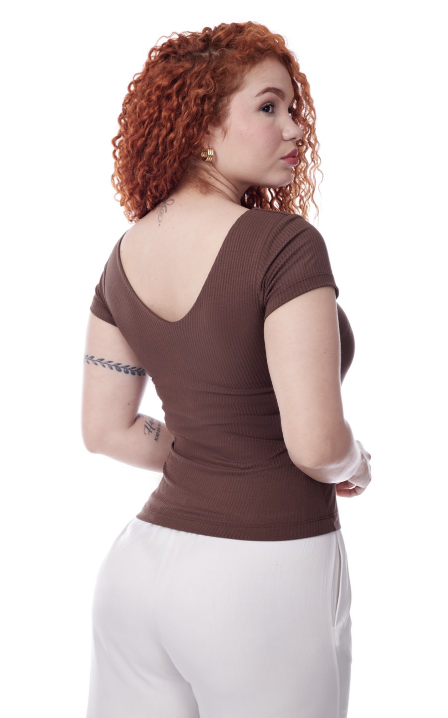 POLO CUELLO V MARRON | BOOM