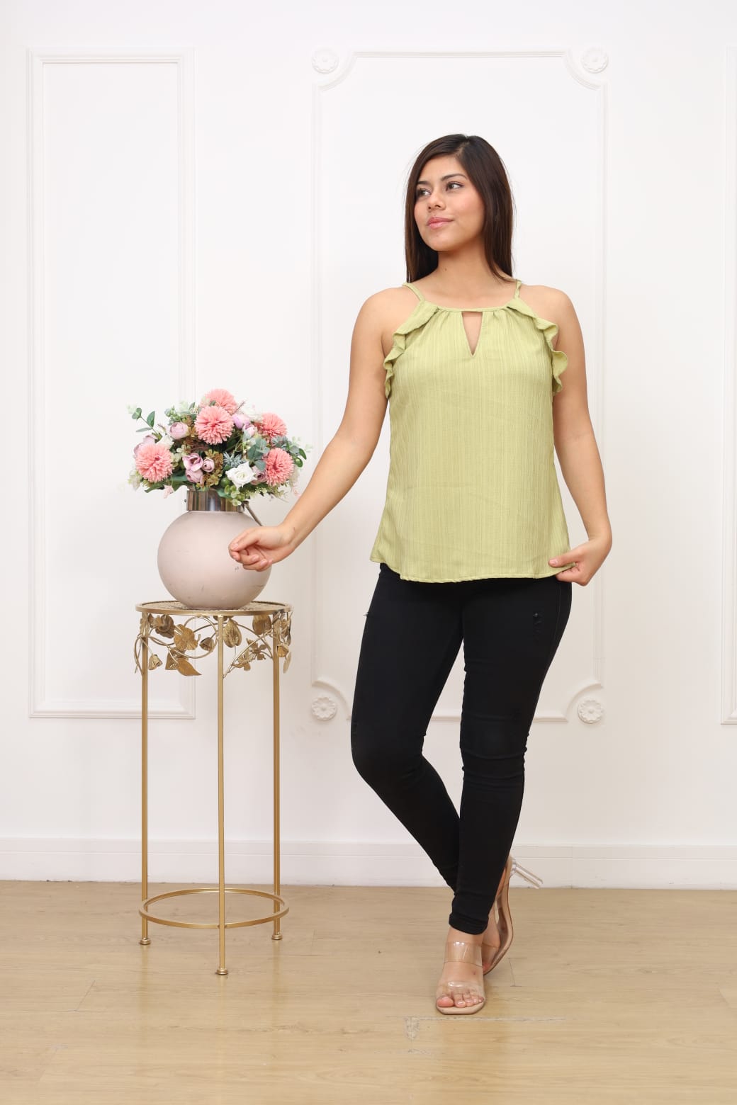 BLUSA SUSANA VERDE | DELFIN ROSA