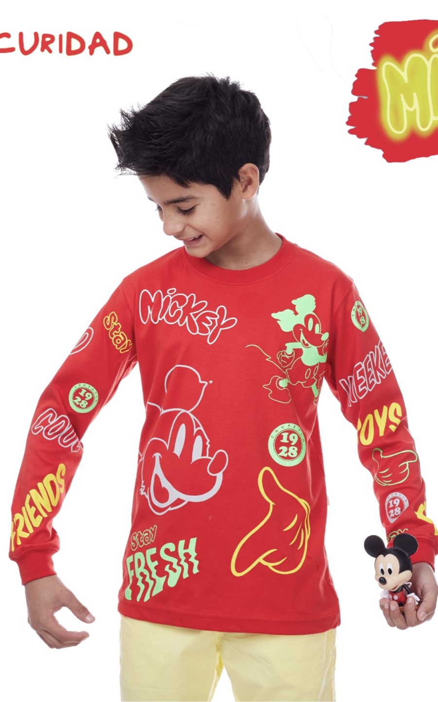 POLO MANGA LARGA MICKEY ROJO | CHUPETIN