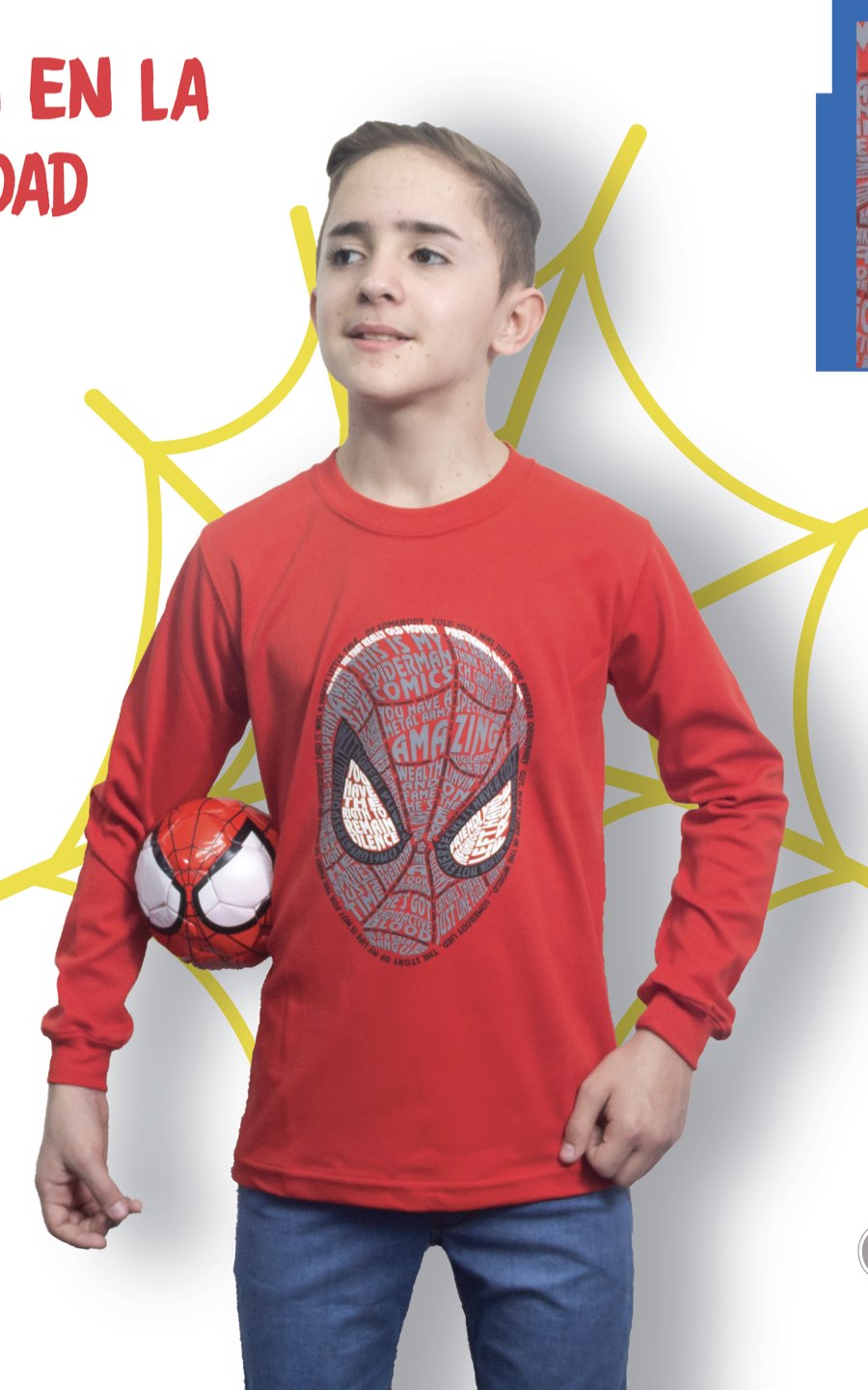 POLO MANGA LARGA SPIDERMAN ROJO | CHUPETIN