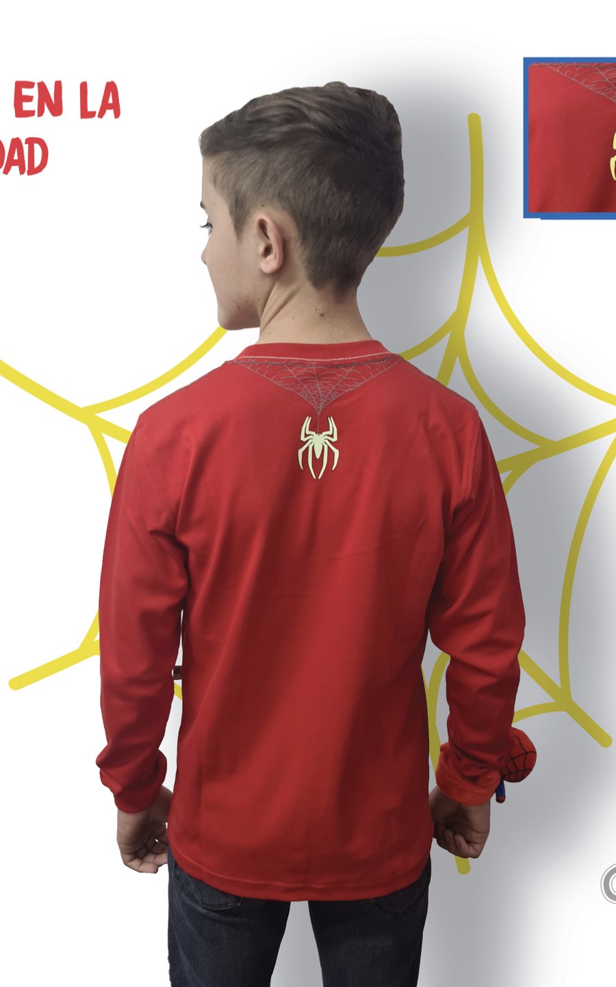 POLO MANGA LARGA SPIDERMAN ROJO | CHUPETIN