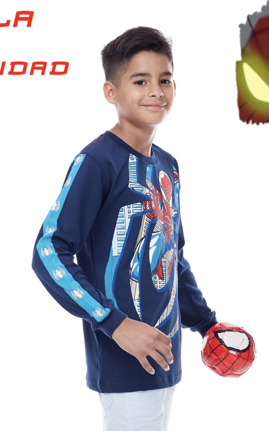 POLO MANGA LARGA SPIDERMAN AZUL | CHUPETIN