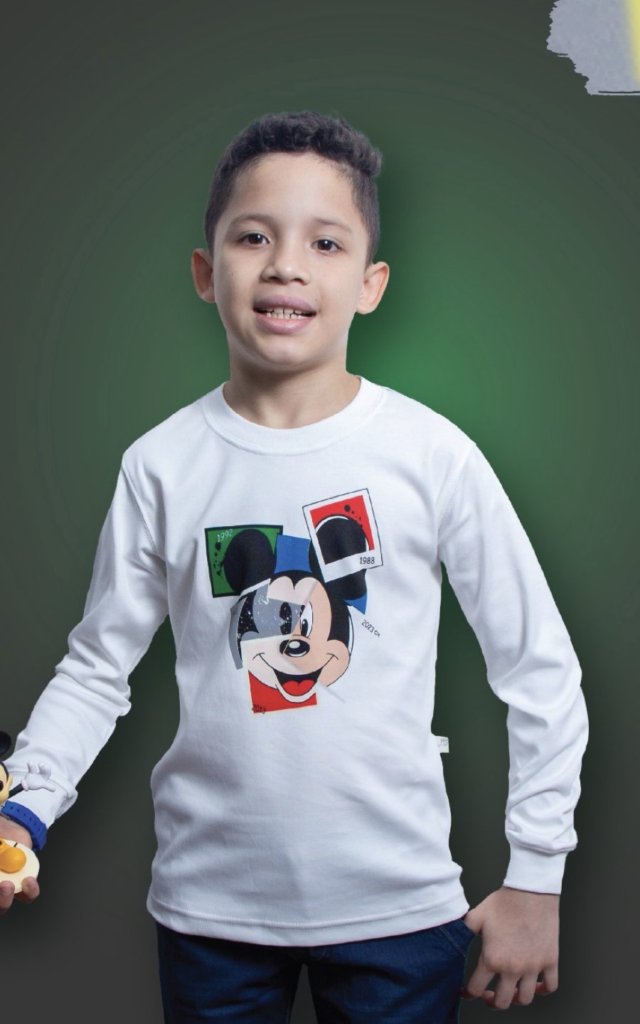 POLO MANGA LARGA MICKEY BLANCO | CHUPETIN