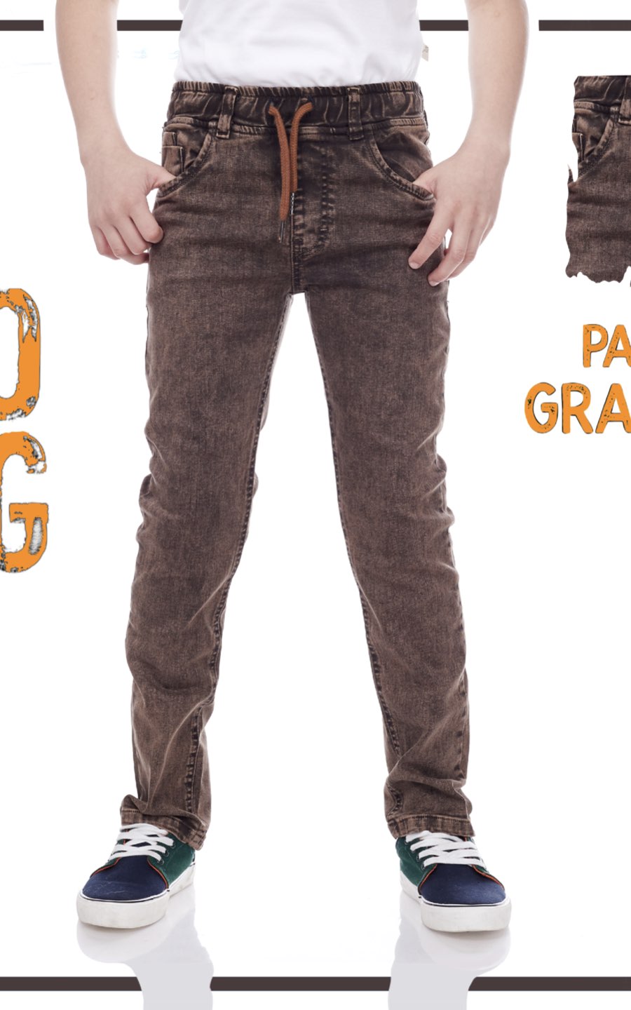 PANTALÓN JEANS NEVADO MARRÓN | CHUPETIN