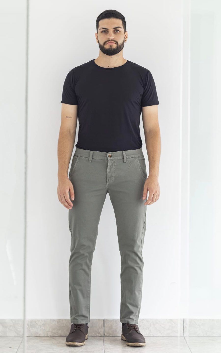 PANTALÓN DRILL STRECH GRIS Wolf Merc 28