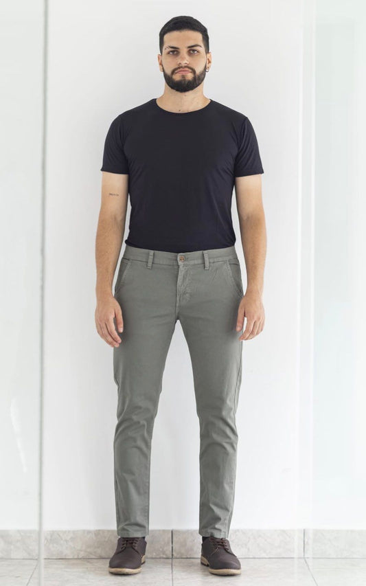 PANTALÓN DRILL STRECH GRIS | Wolf Merc