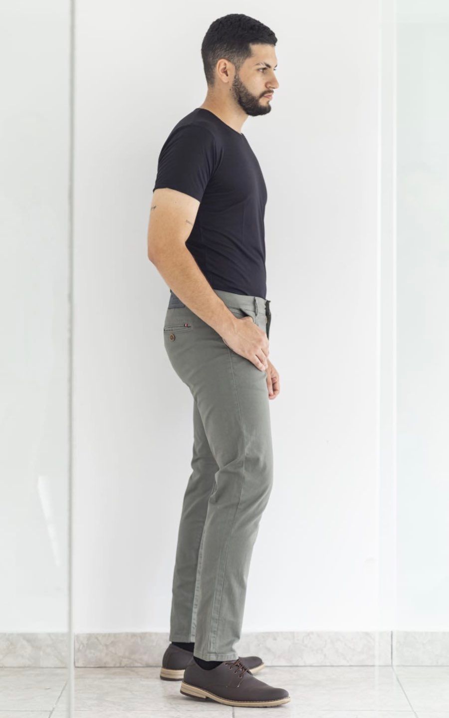 PANTALÓN DRILL STRECH GRIS | Wolf Merc