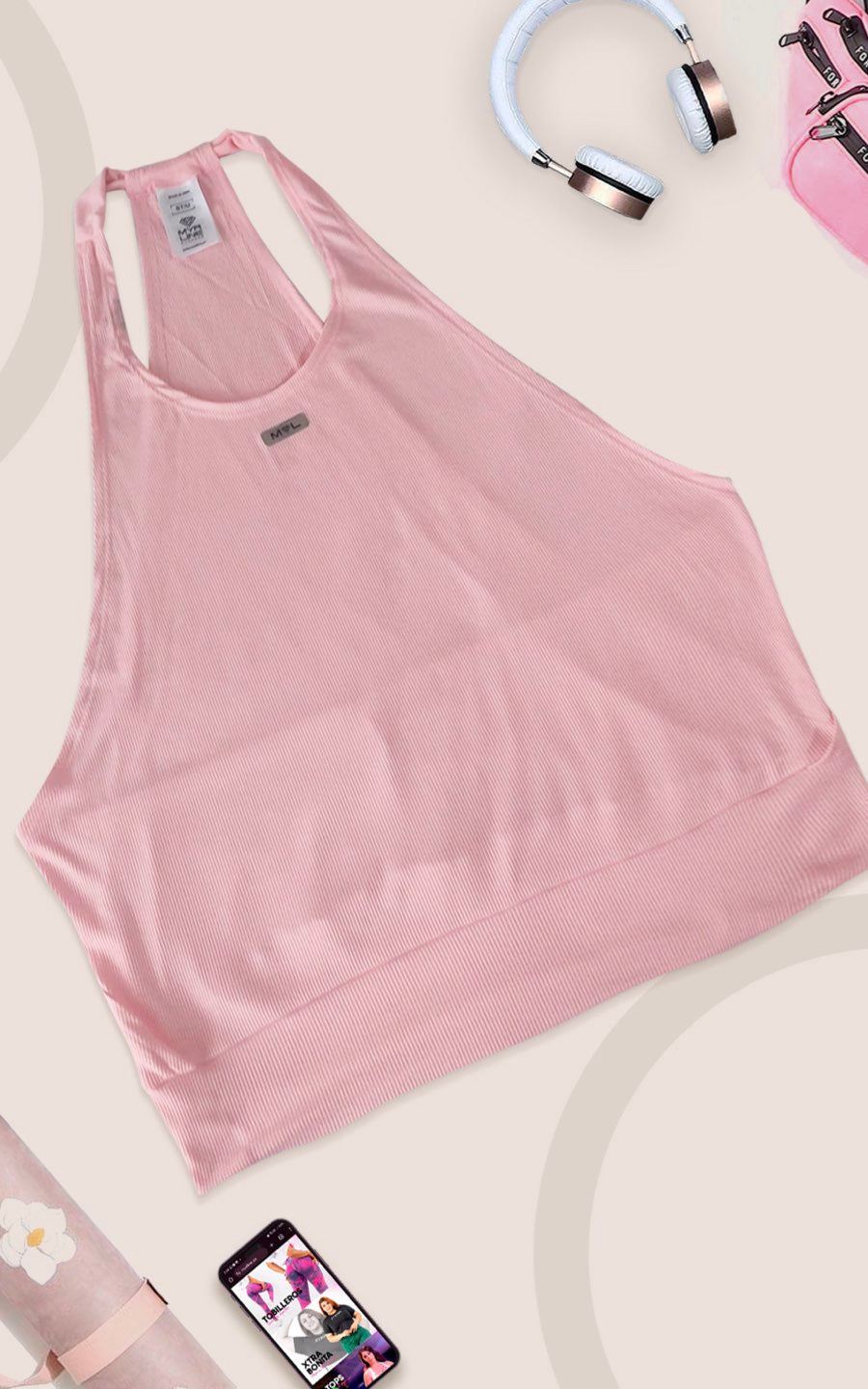 SUDADERA KELLER ROSADO | MYA LINE FITNESS