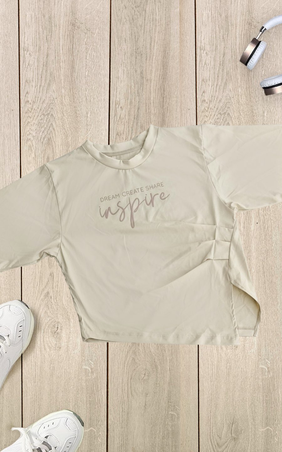 SUDADERA INSPIRE NUDE | MYA LINE FITNESS
