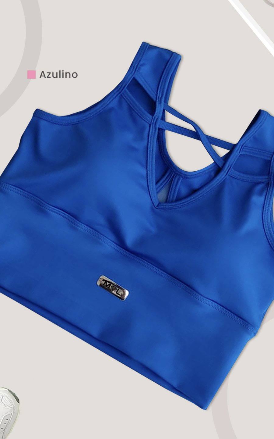 TOP GRETA VERDE AZULINO | MYA LINE FITNESS