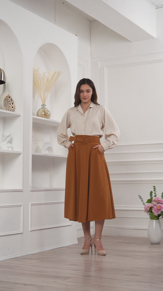 FALDA ELENA MARRÓN | FLAVIAMA